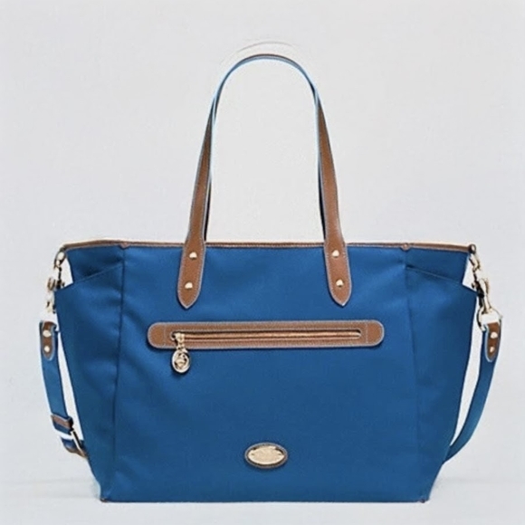 Blue and Brown Tote Bag
